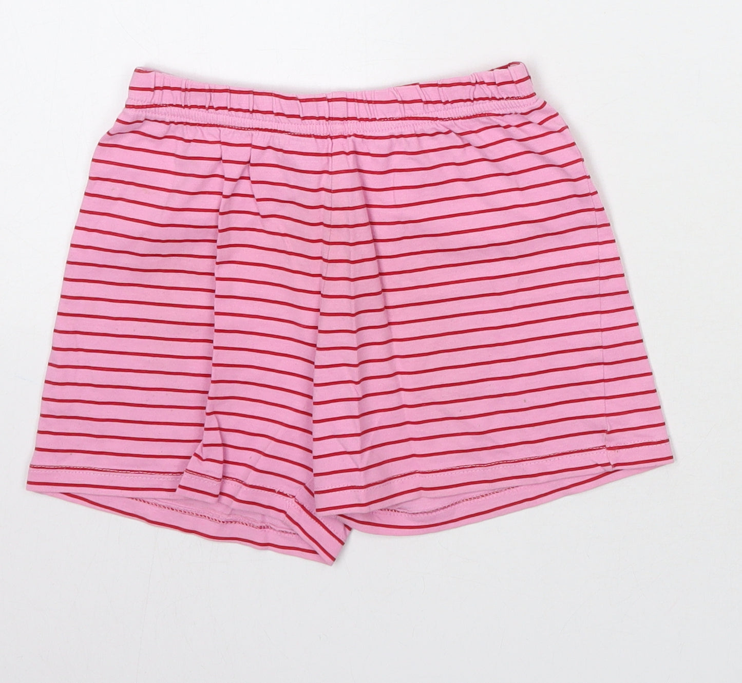 George Girls Pink Striped  Sweat Shorts Size 3-4 Years