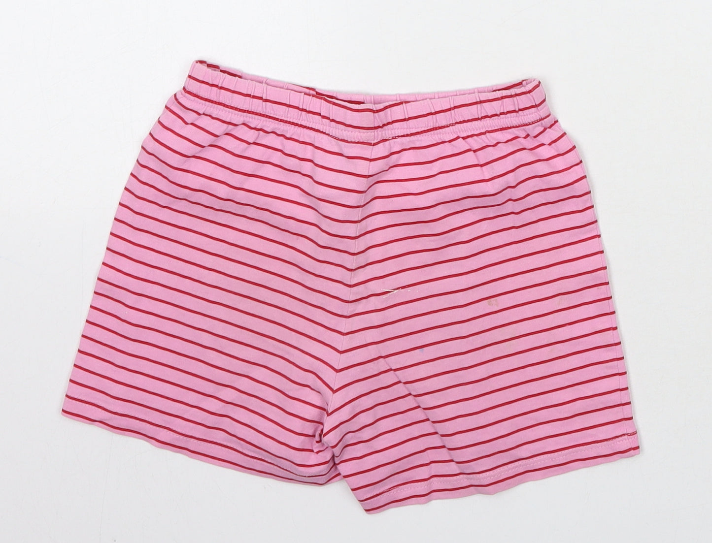 George Girls Pink Striped  Sweat Shorts Size 3-4 Years