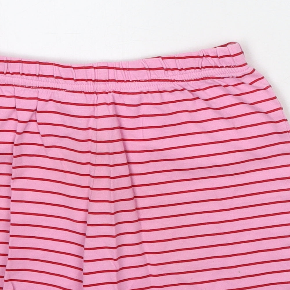 George Girls Pink Striped  Sweat Shorts Size 3-4 Years