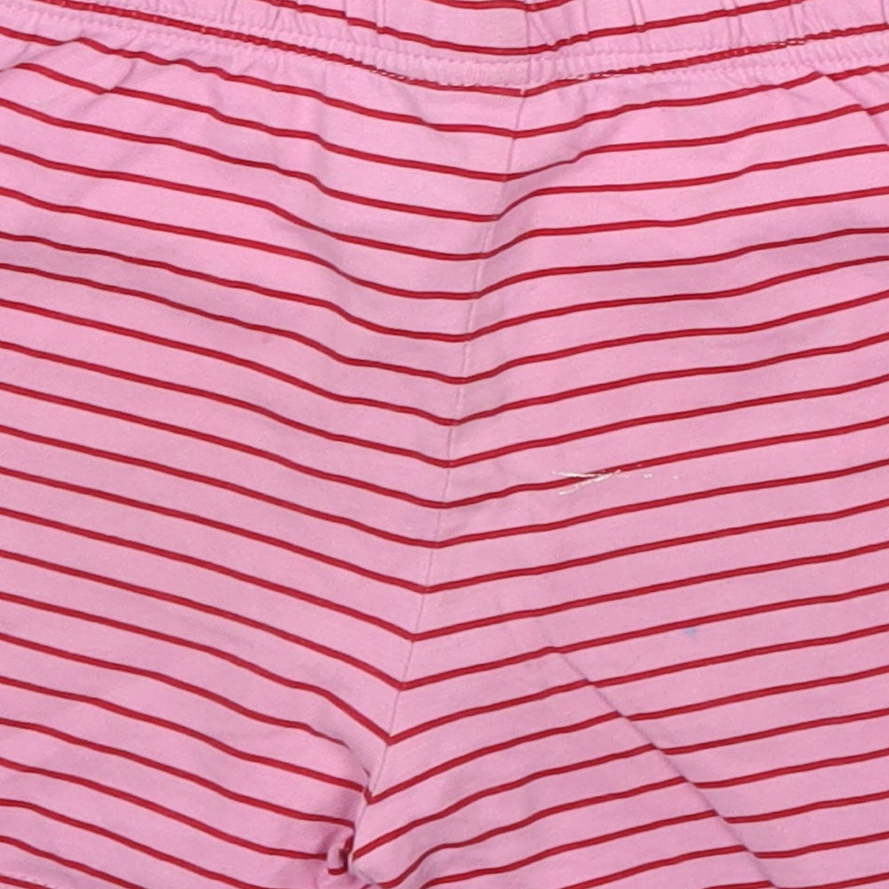 George Girls Pink Striped  Sweat Shorts Size 3-4 Years