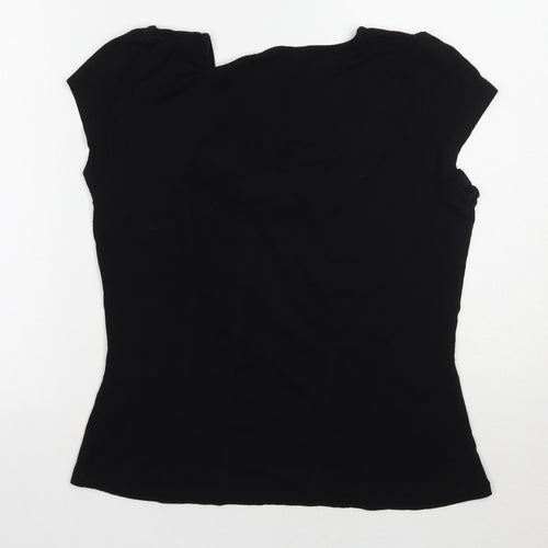 david emanuel Womens Black   Basic T-Shirt Size 12