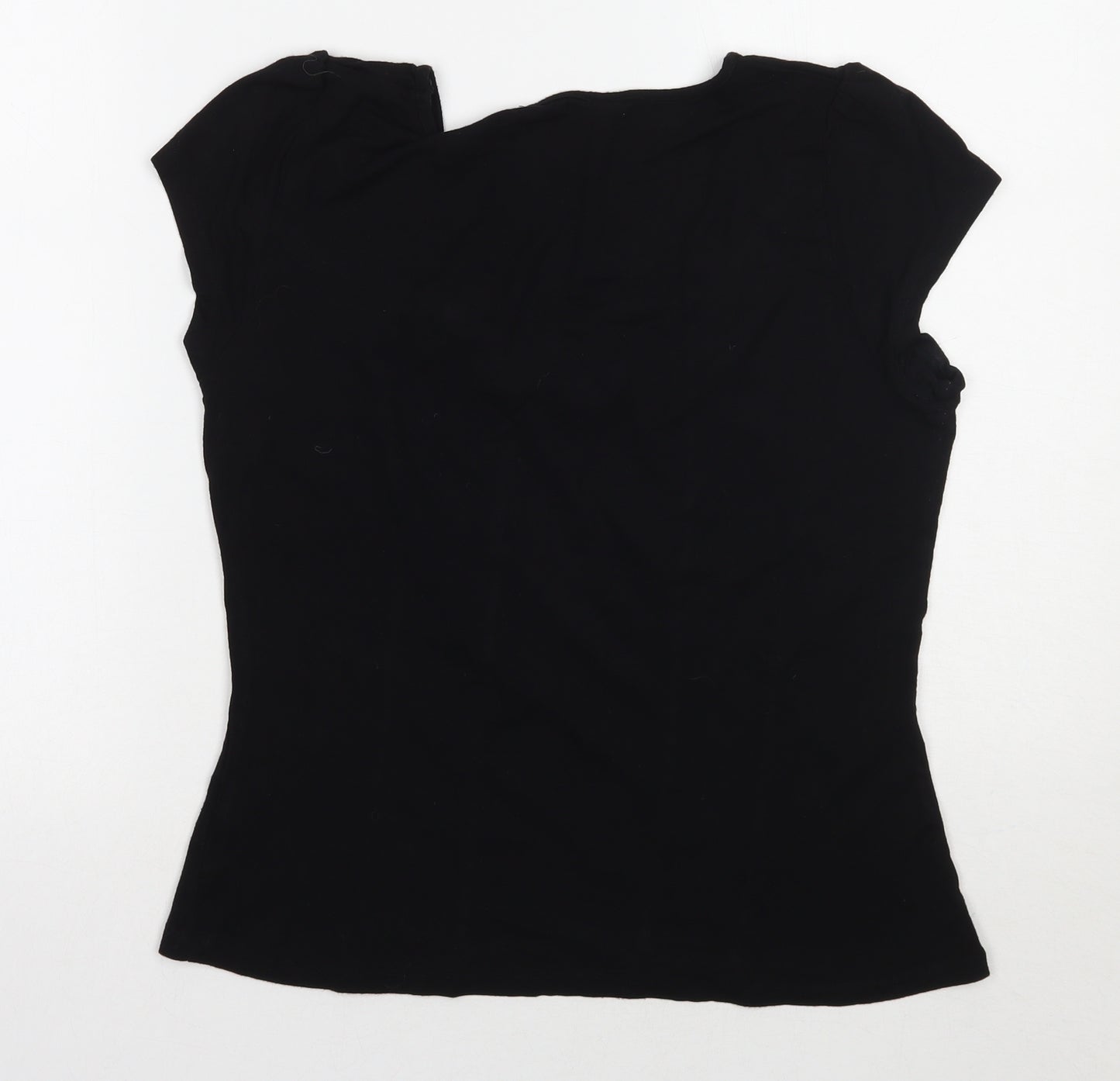 david emanuel Womens Black   Basic T-Shirt Size 12
