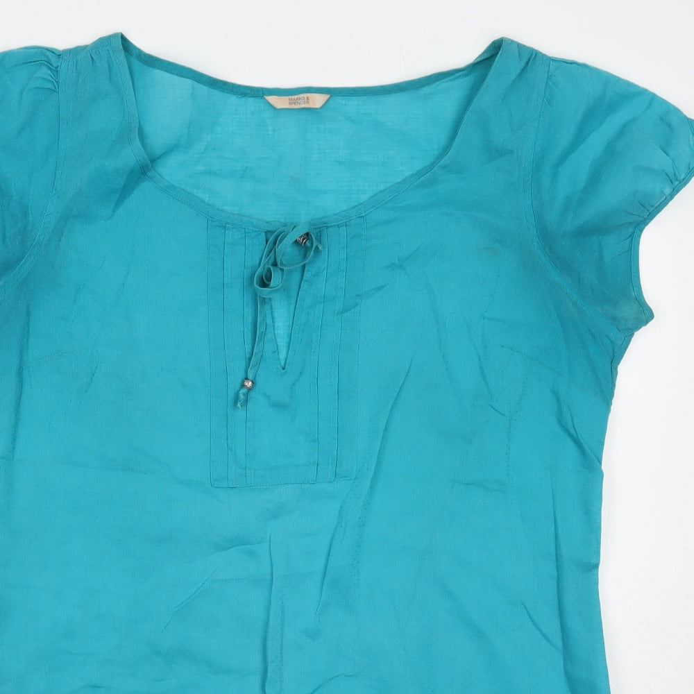 Marks and Spencer Womens Blue   Basic Blouse Size 14