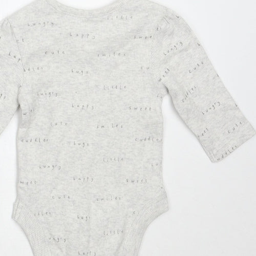 George Girls Grey   Babygrow One-Piece Size 0-3 Months