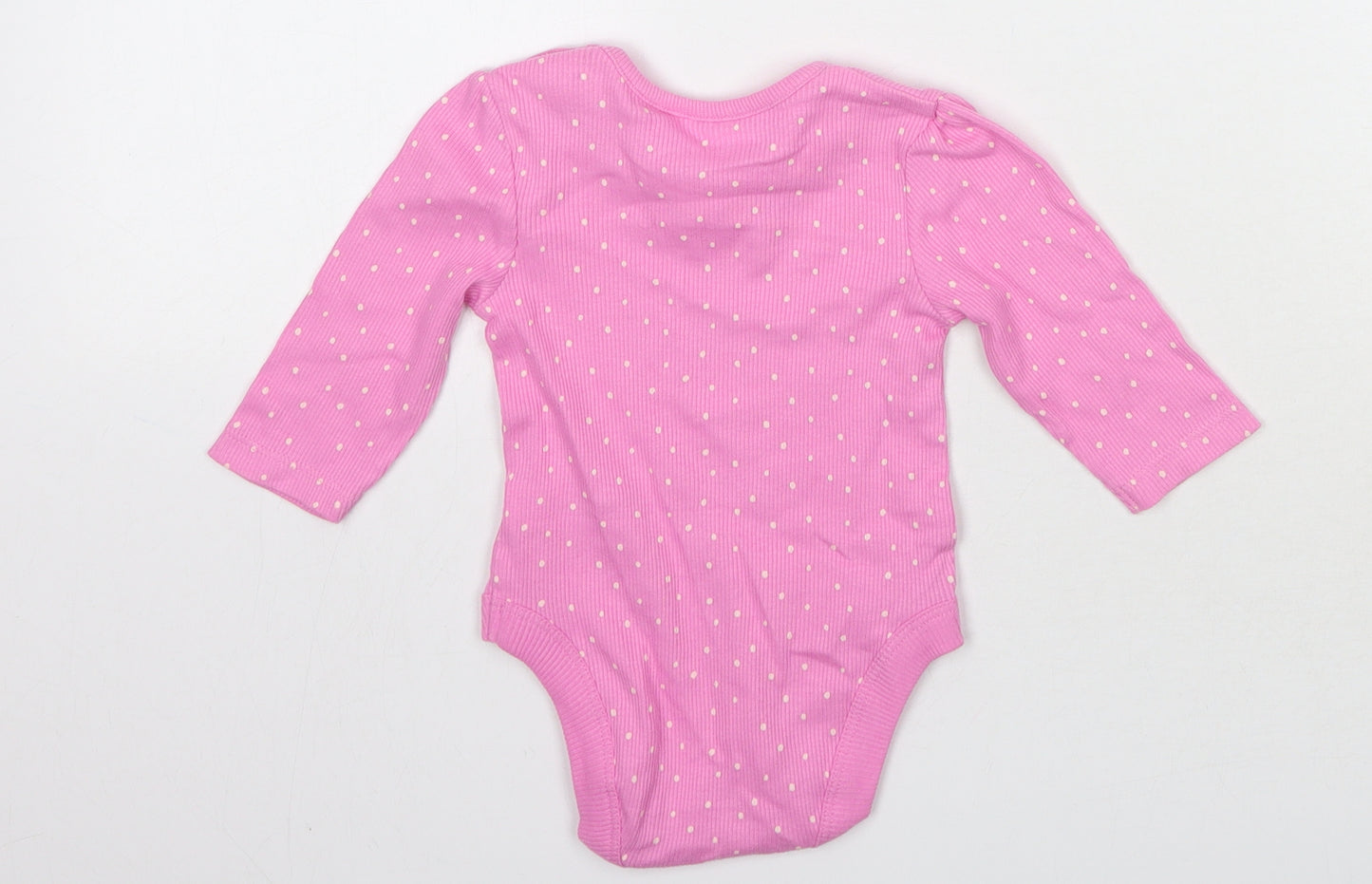 George Girls Pink Polka Dot  Babygrow One-Piece Size 0-3 Months