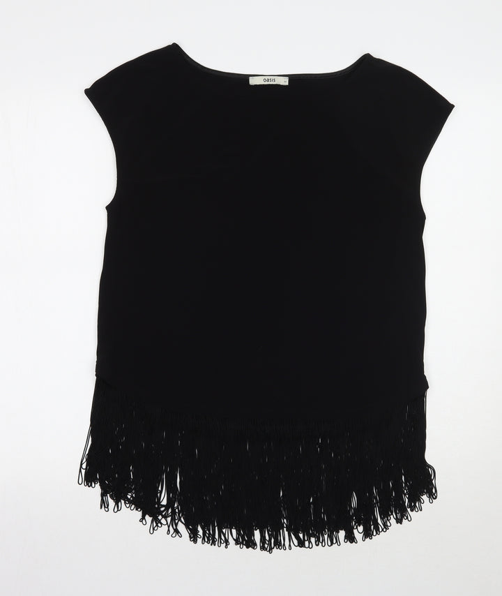 Oasis Womens Black Basic T-Shirt Size M