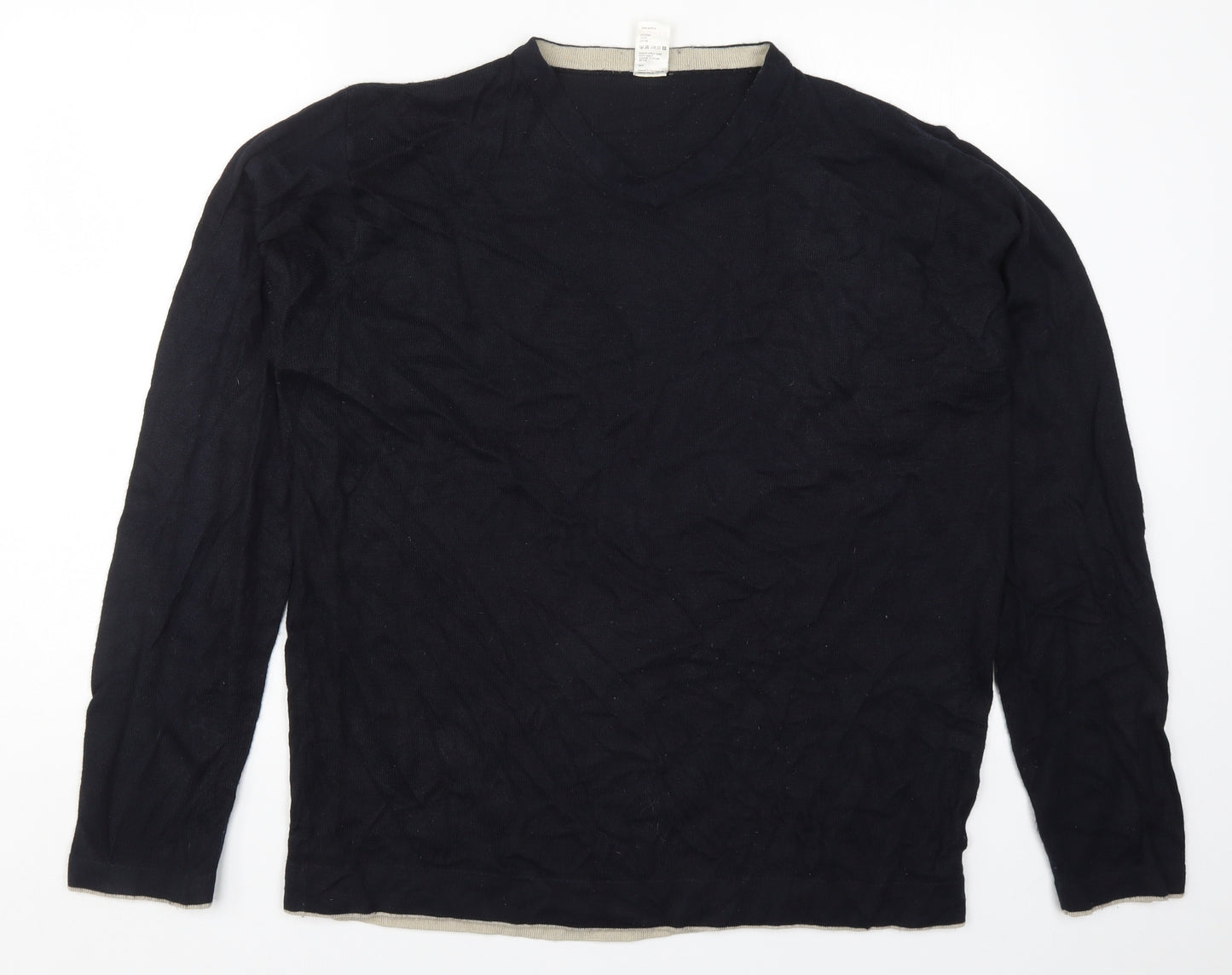 Tesco Mens Black  Knit Pullover Jumper Size XL