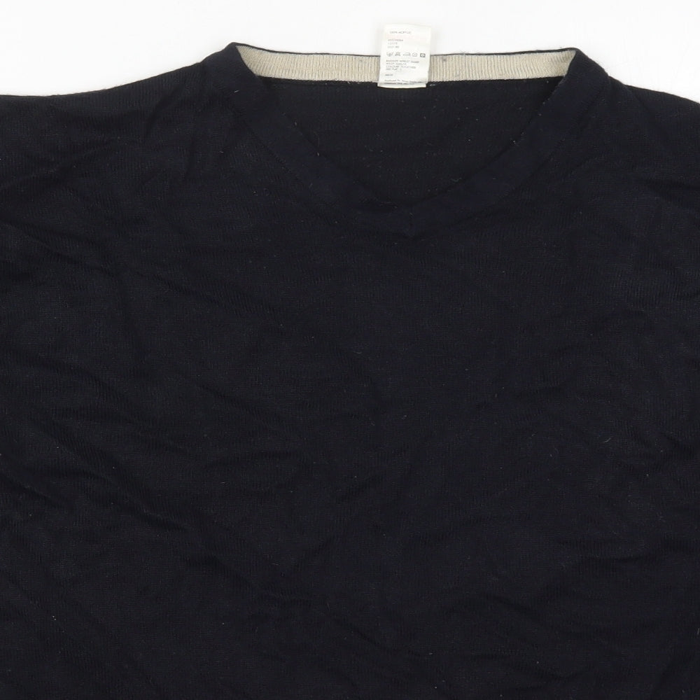 Tesco Mens Black  Knit Pullover Jumper Size XL