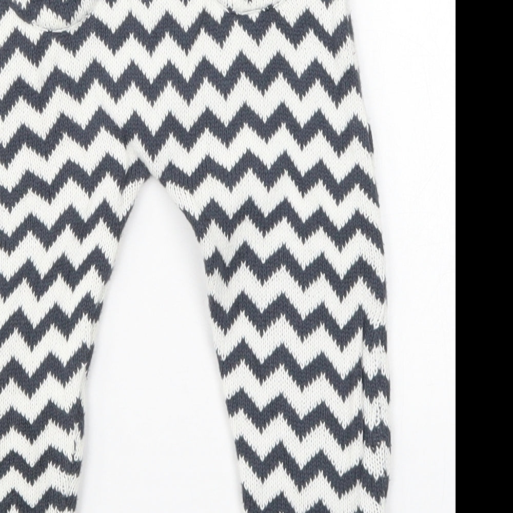 John Lewis Baby Grey Striped  Sweatpants Trousers Size 18-24 Months  - Zig Zag