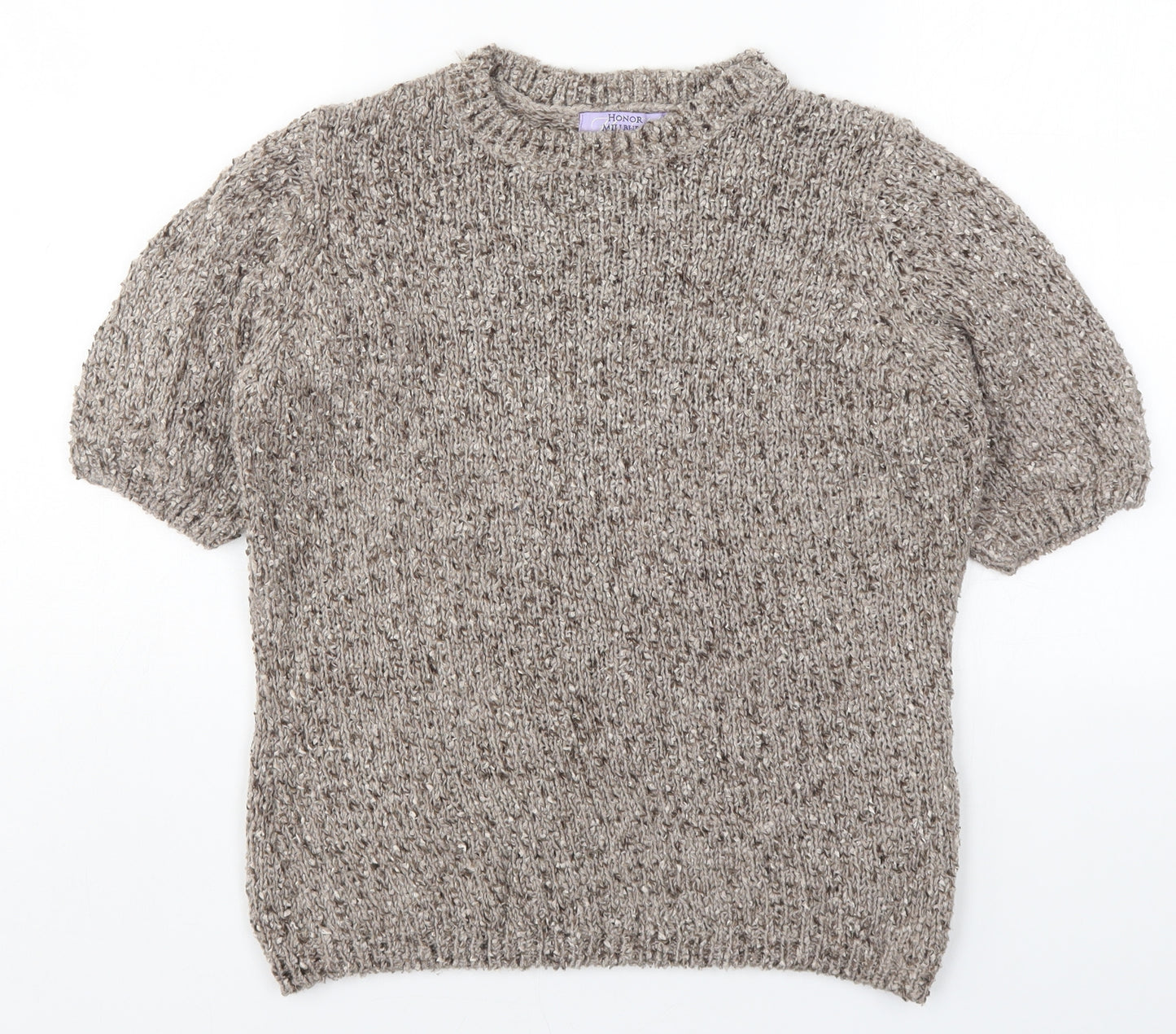 Honor Millburn Womens Brown  Knit Pullover Jumper Size 10