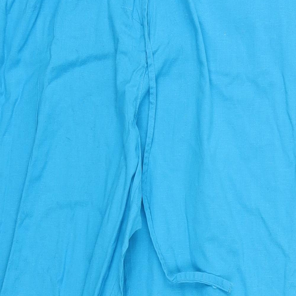 Soon Womens Blue   Cropped Trousers Size 14 L22 in