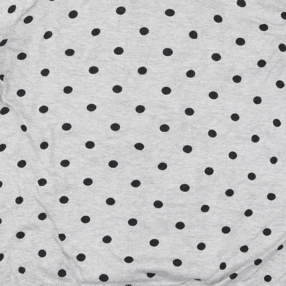 F&F Womens Grey Polka Dot Knit Cardigan Jumper Size 14