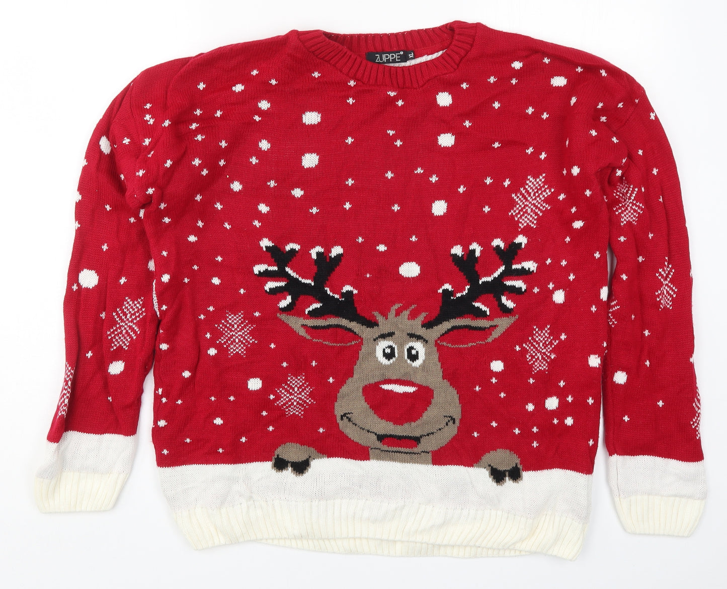 Zuppe Womens Red  Knit Pullover Jumper Size XL  - Rudolph Christmas
