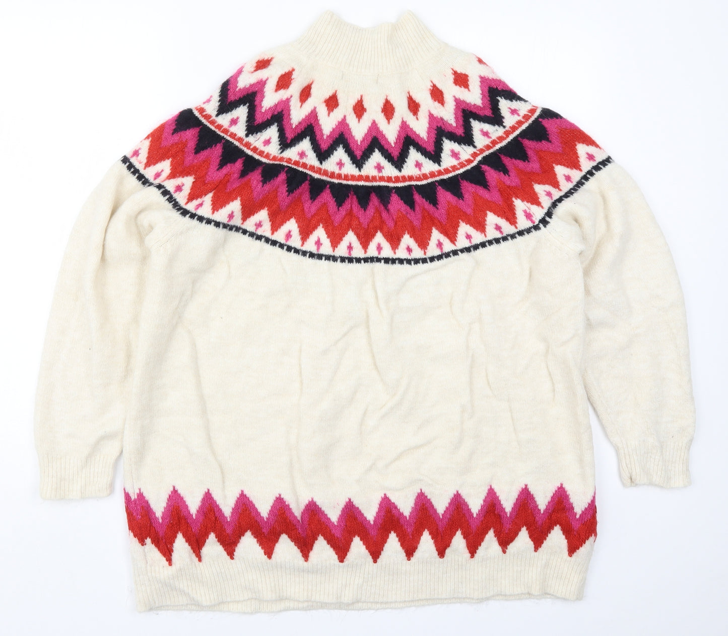 F&F Womens Multicoloured Fair Isle Knit Pullover Jumper Size 22