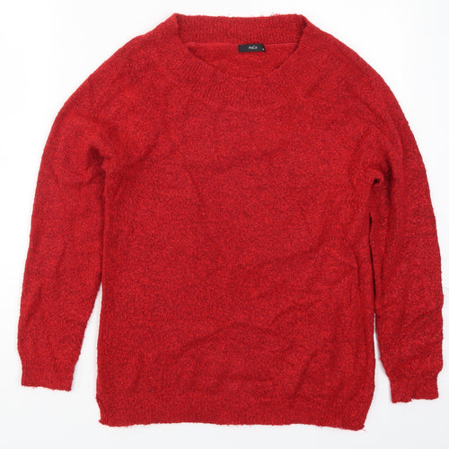 M&Co Womens Red  Knit Pullover Jumper Size 14