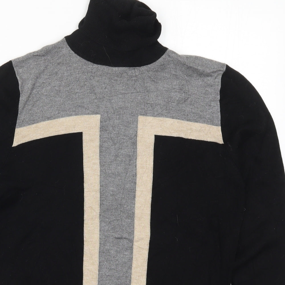 Wallis Womens Black Striped Knit Pullover Jumper Size 10  - Beige