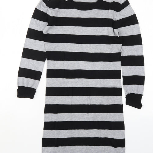 French Connection Womens Grey Striped  Pencil Dress  Size 10