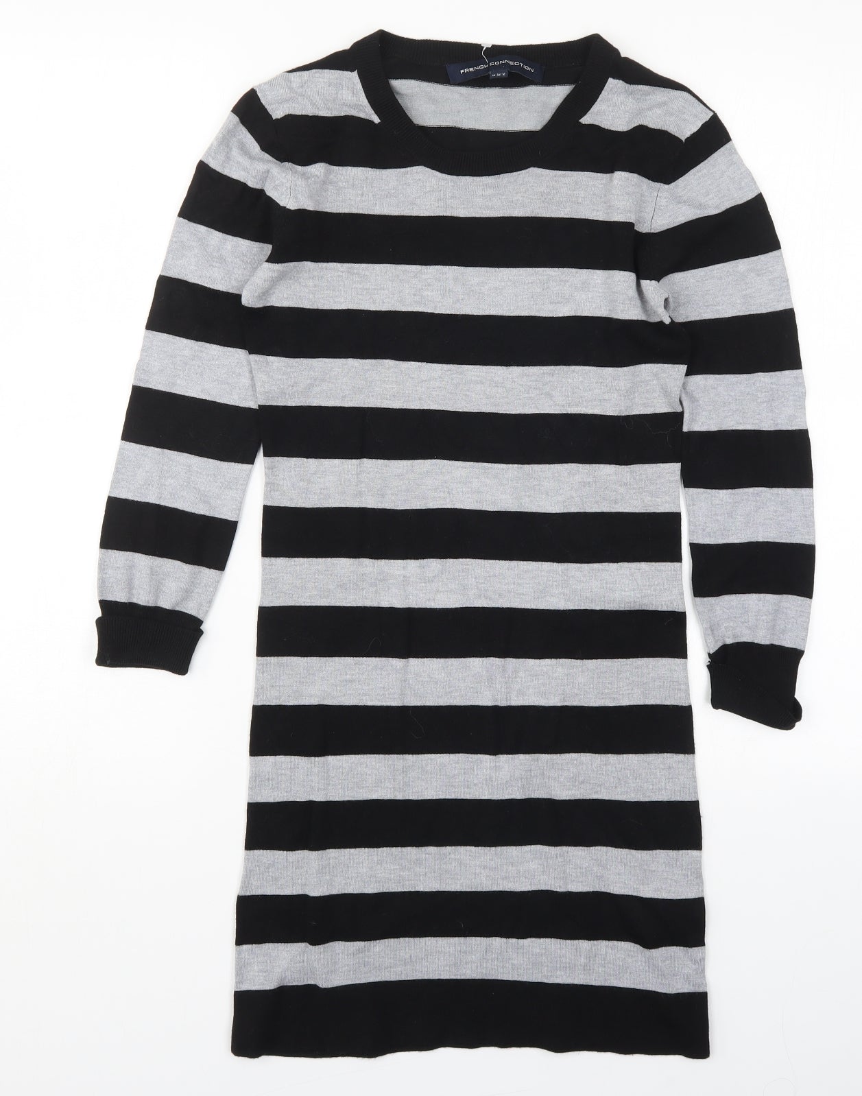 French Connection Womens Grey Striped  Pencil Dress  Size 10