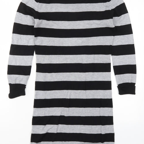 French Connection Womens Grey Striped  Pencil Dress  Size 10
