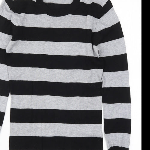 French Connection Womens Grey Striped  Pencil Dress  Size 10