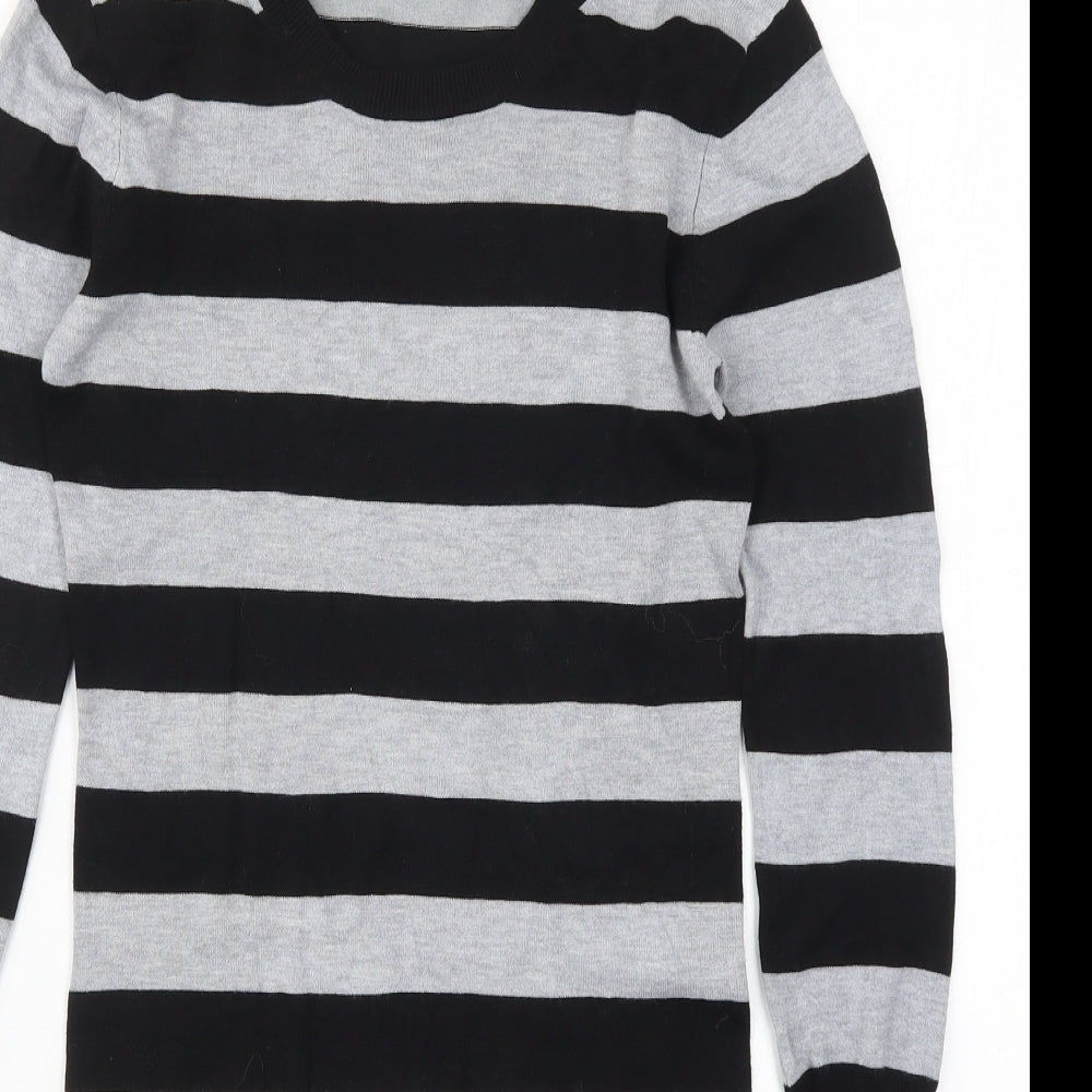 French Connection Womens Grey Striped  Pencil Dress  Size 10