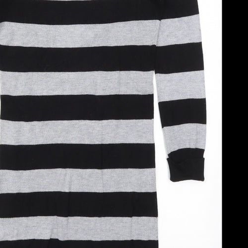 French Connection Womens Grey Striped  Pencil Dress  Size 10