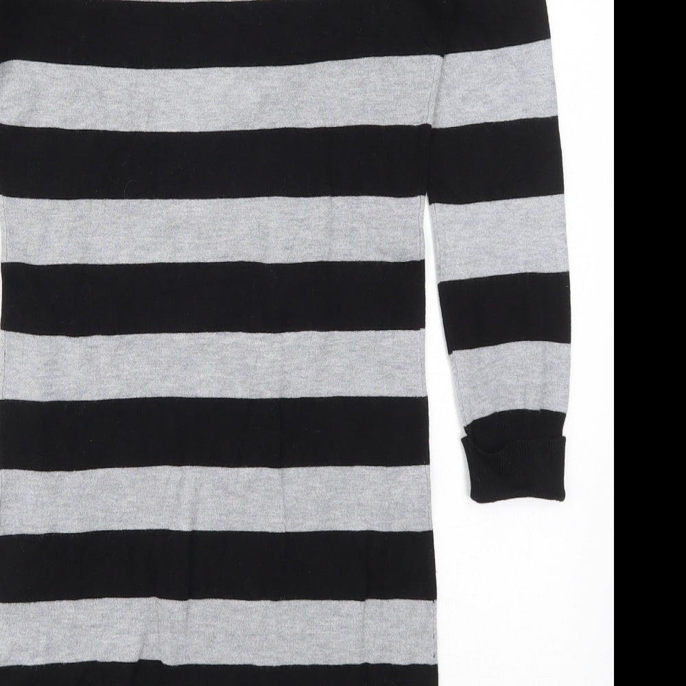 French Connection Womens Grey Striped  Pencil Dress  Size 10