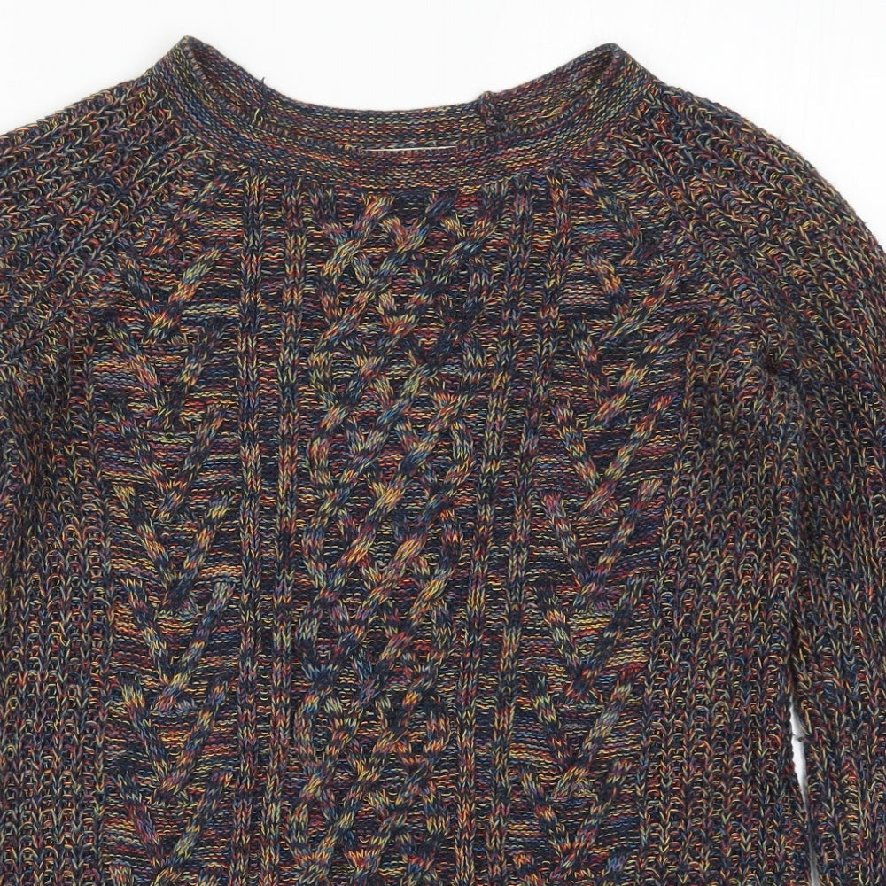 Faded Glory Womens Multicoloured  Knit Pullover Jumper Size S