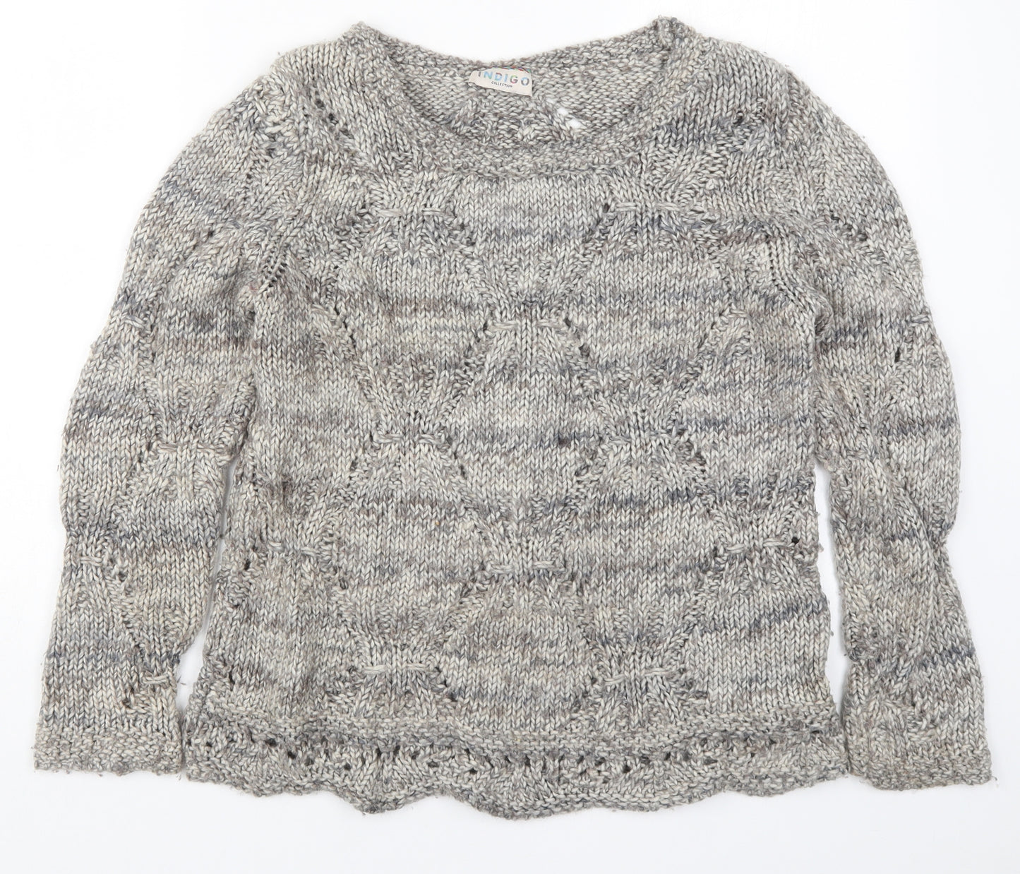 Marks and Spencer Womens Grey  Knit Pullover Jumper Size 10