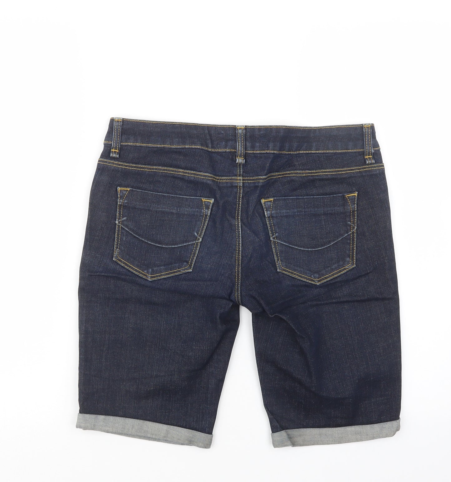 Topshop Womens Blue  Denim Bermuda Shorts Size 8