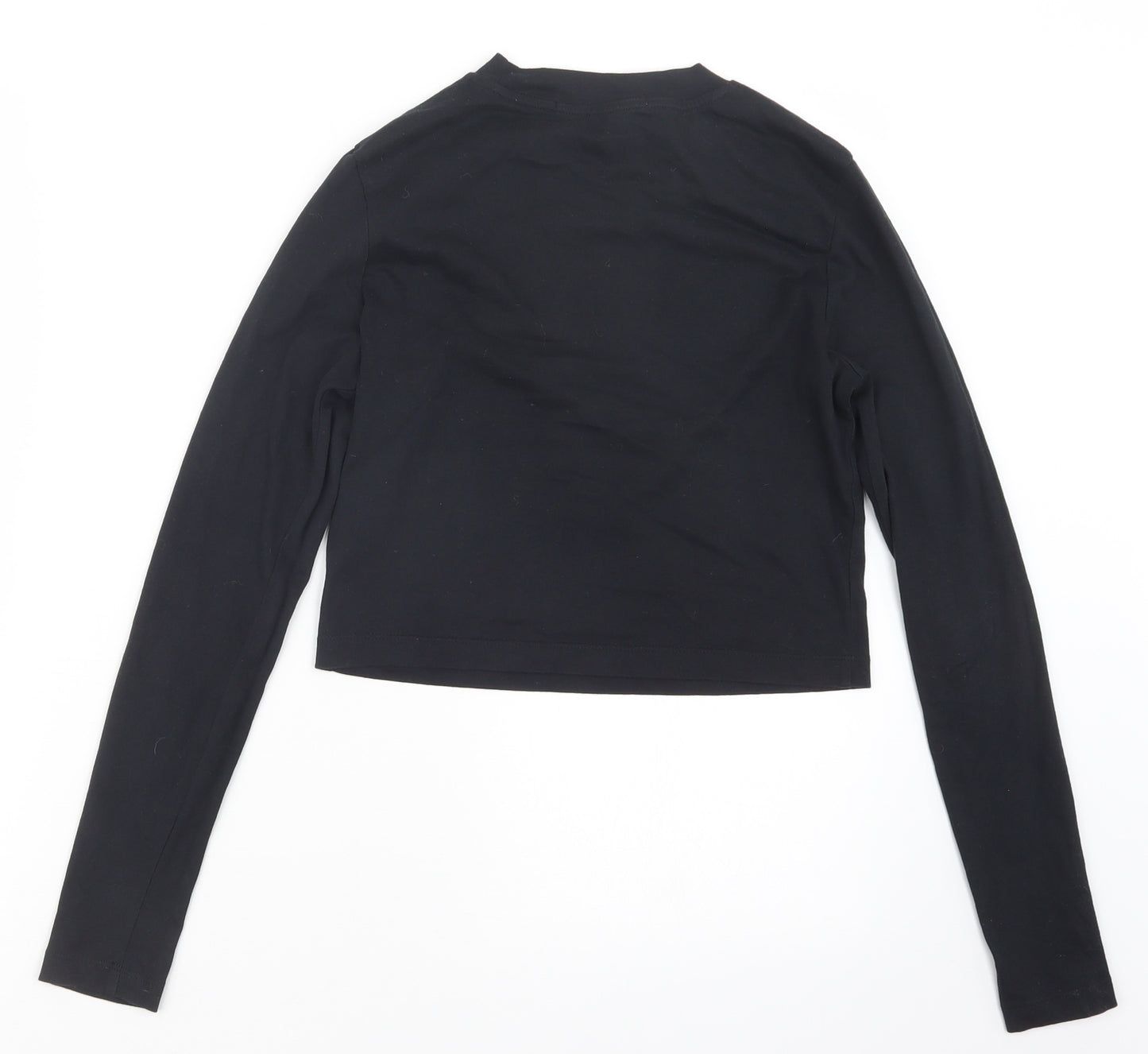 Calvin Klein Womens Black   Cropped T-Shirt Size XS