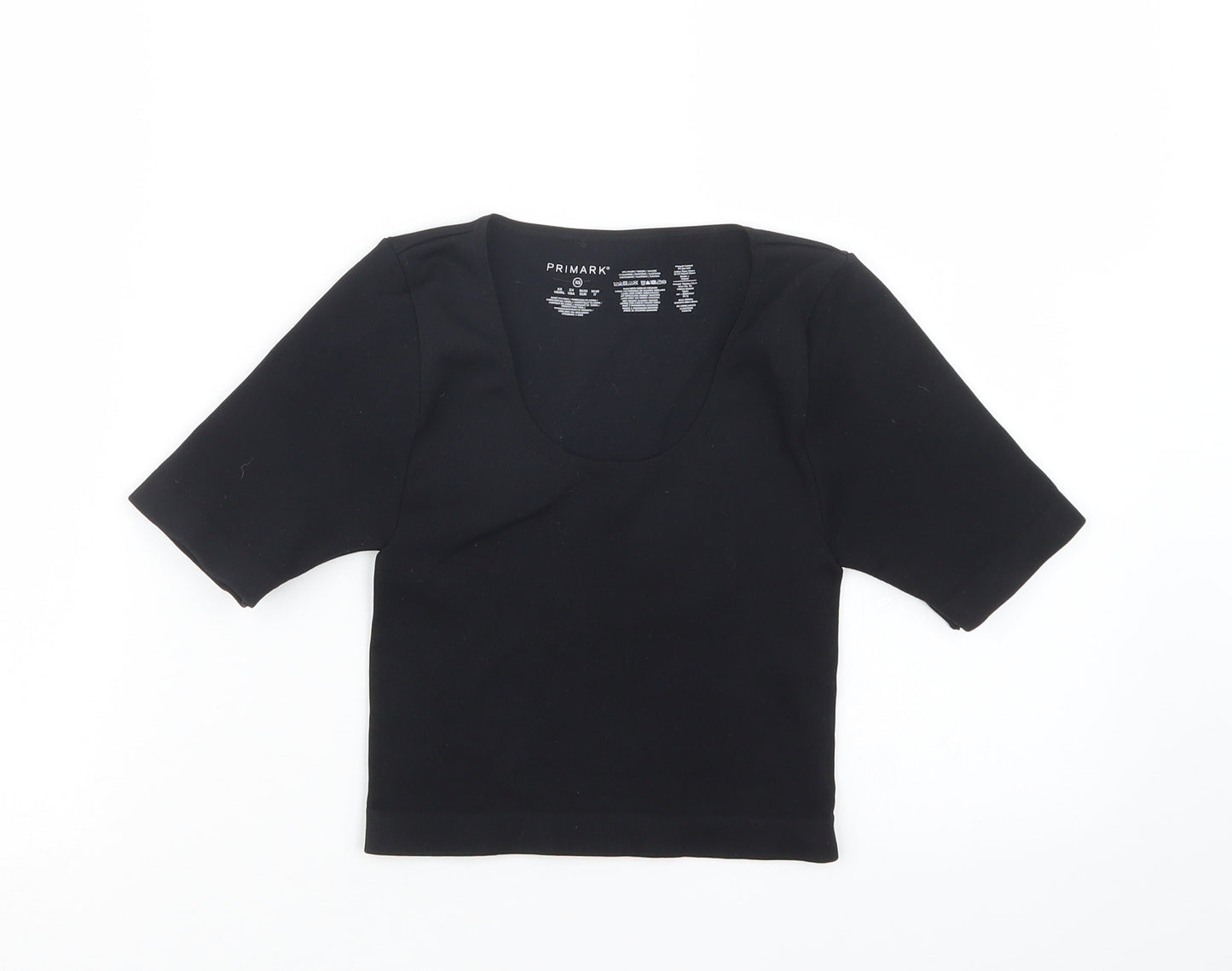 Primark Womens Black   Cropped T-Shirt Size 6