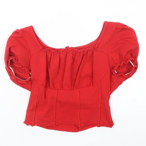 SheIn Womens Red   Cropped T-Shirt Size XS