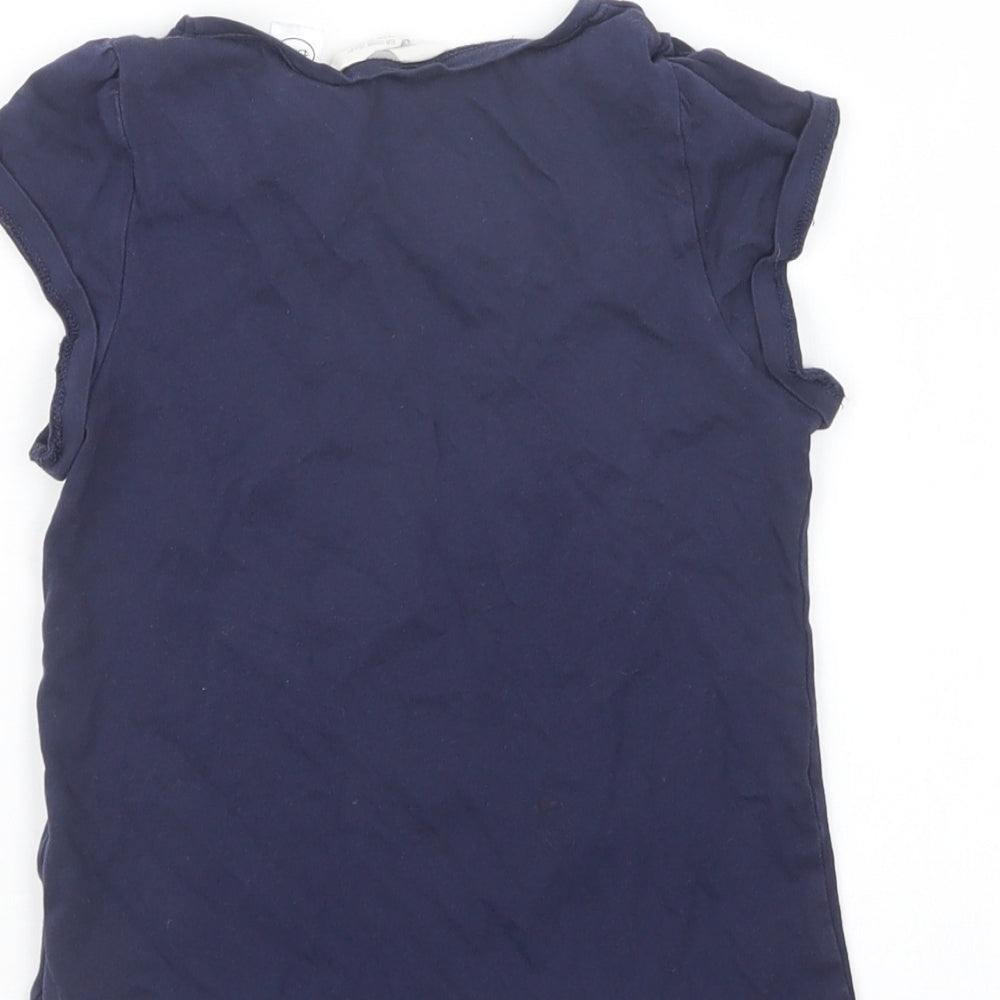 H&M Girls Blue   Basic T-Shirt Size 7-8 Years  - Minnie Mouse