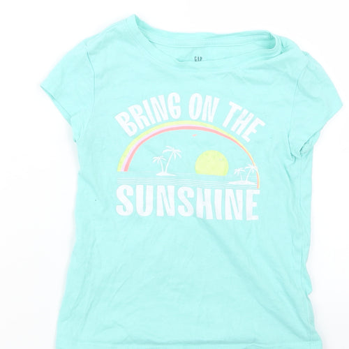 Gap Girls Blue   Basic T-Shirt Size 6-7 Years