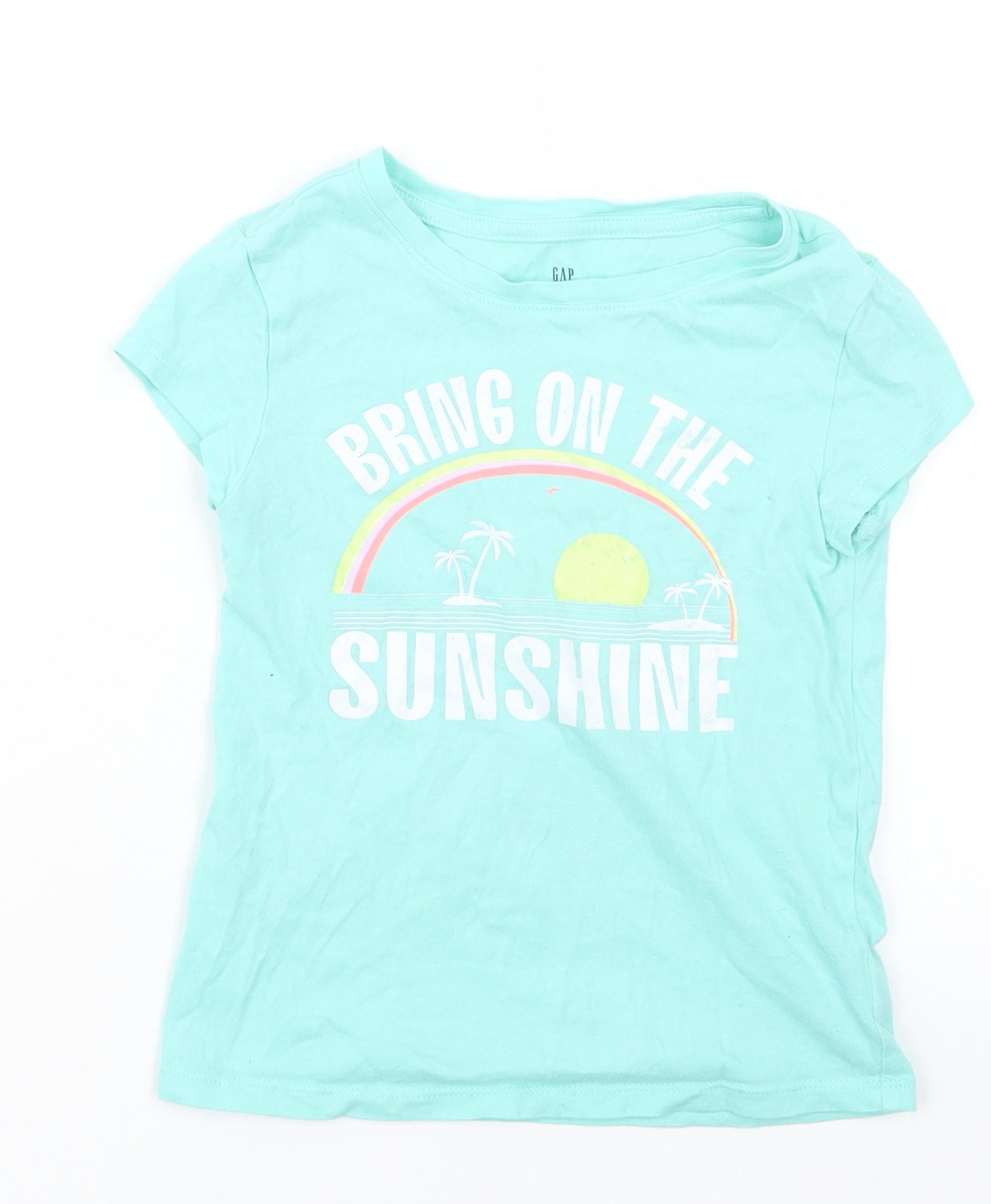 Gap Girls Blue   Basic T-Shirt Size 6-7 Years
