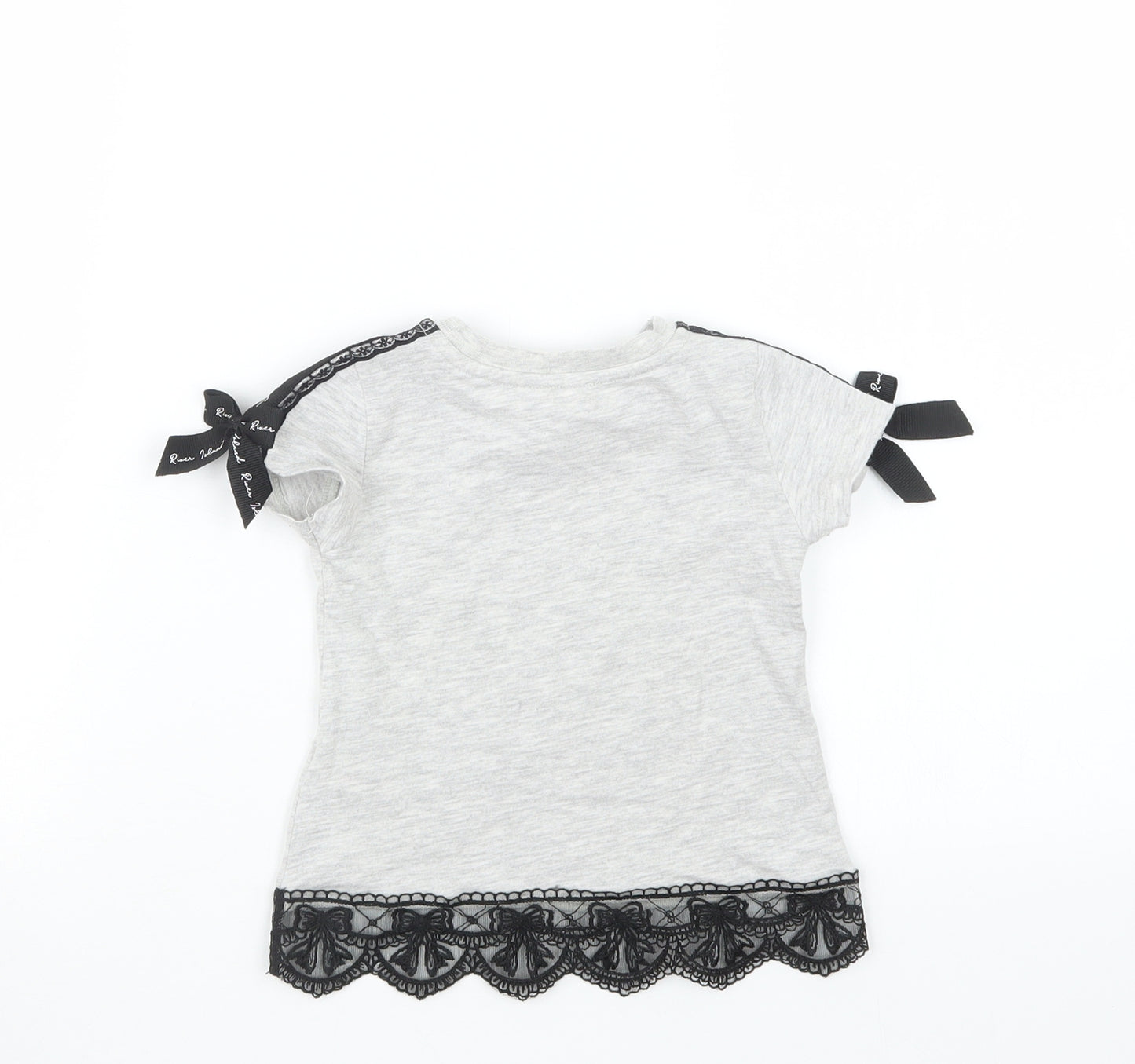 River Island Girls Grey   Basic T-Shirt Size 9-12 Months