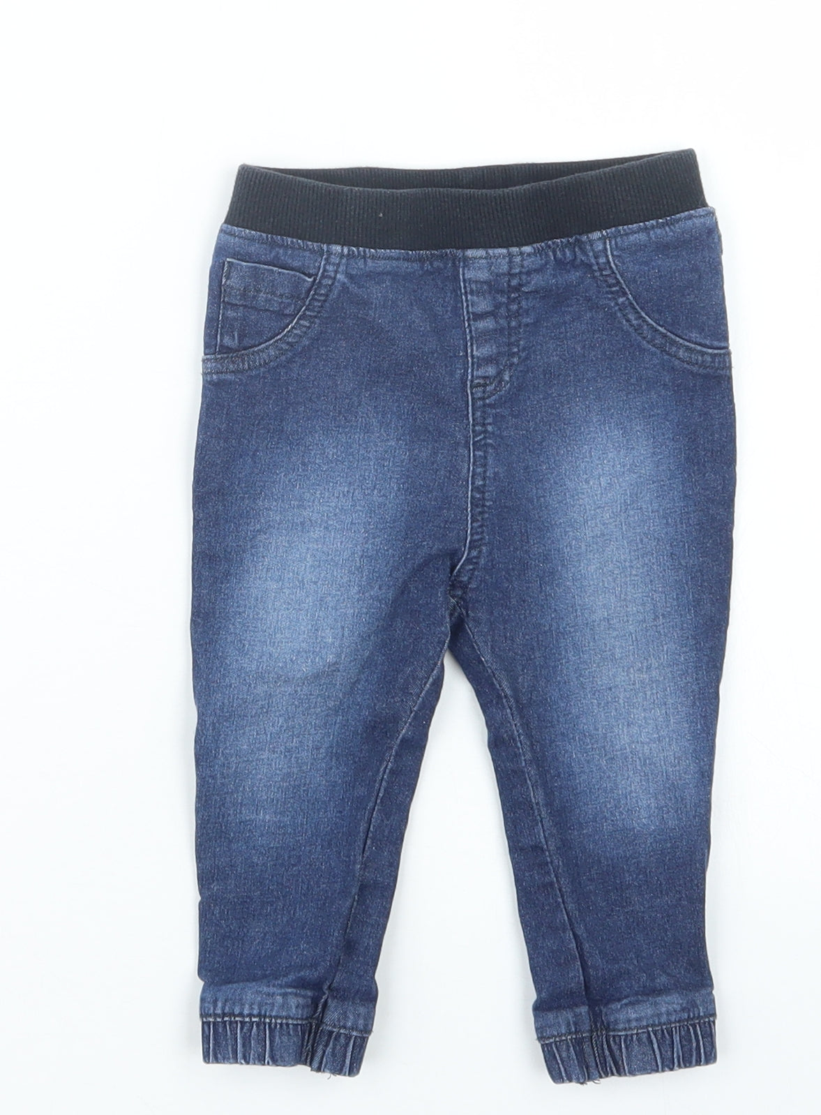 Matalan Boys Blue  Denim Capri Jeans Size 9-12 Months