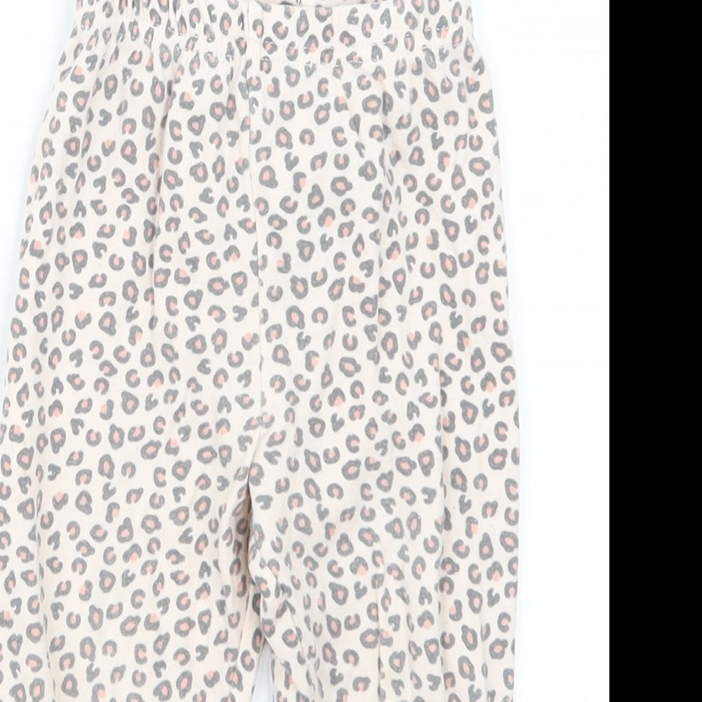 Primark Girls Pink Animal Print  Capri Trousers Size 12-18 Months