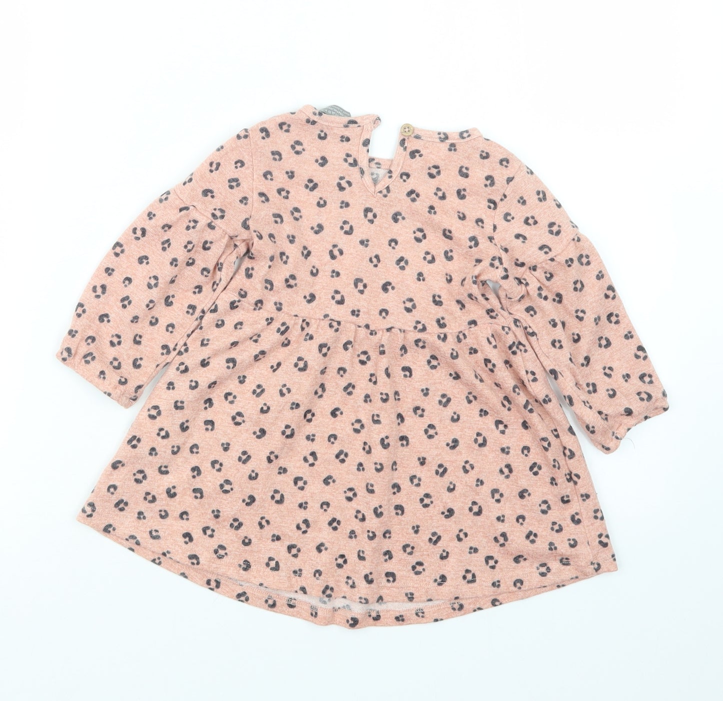 Primark Girls Pink Animal Print  T-Shirt Dress  Size 9-12 Months