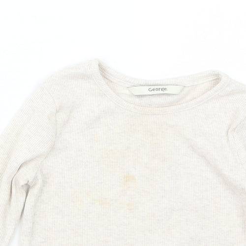 George Girls Beige   Basic T-Shirt Size 12-18 Months
