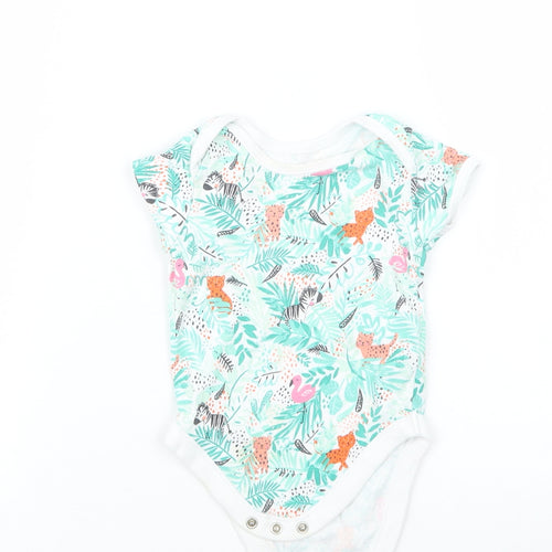 George Girls Green Geometric  Babygrow One-Piece Size 9-12 Months