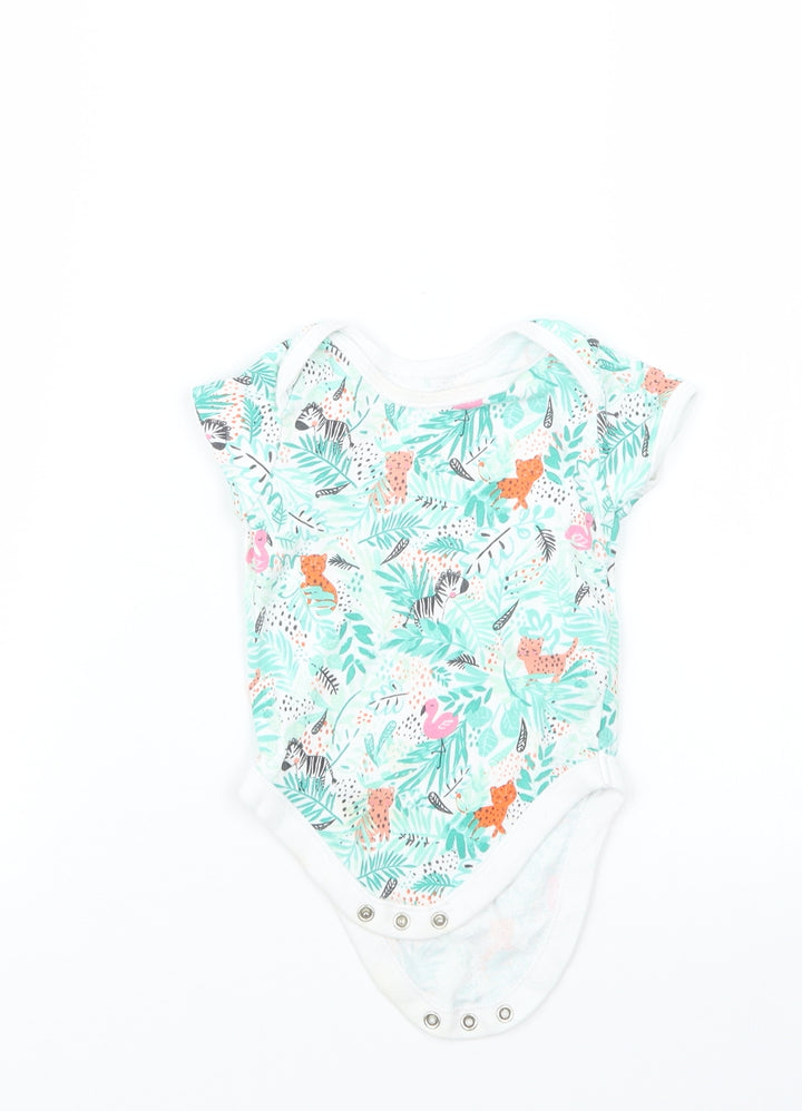 George Girls Green Geometric Babygrow One-Piece Size 9-12 Months