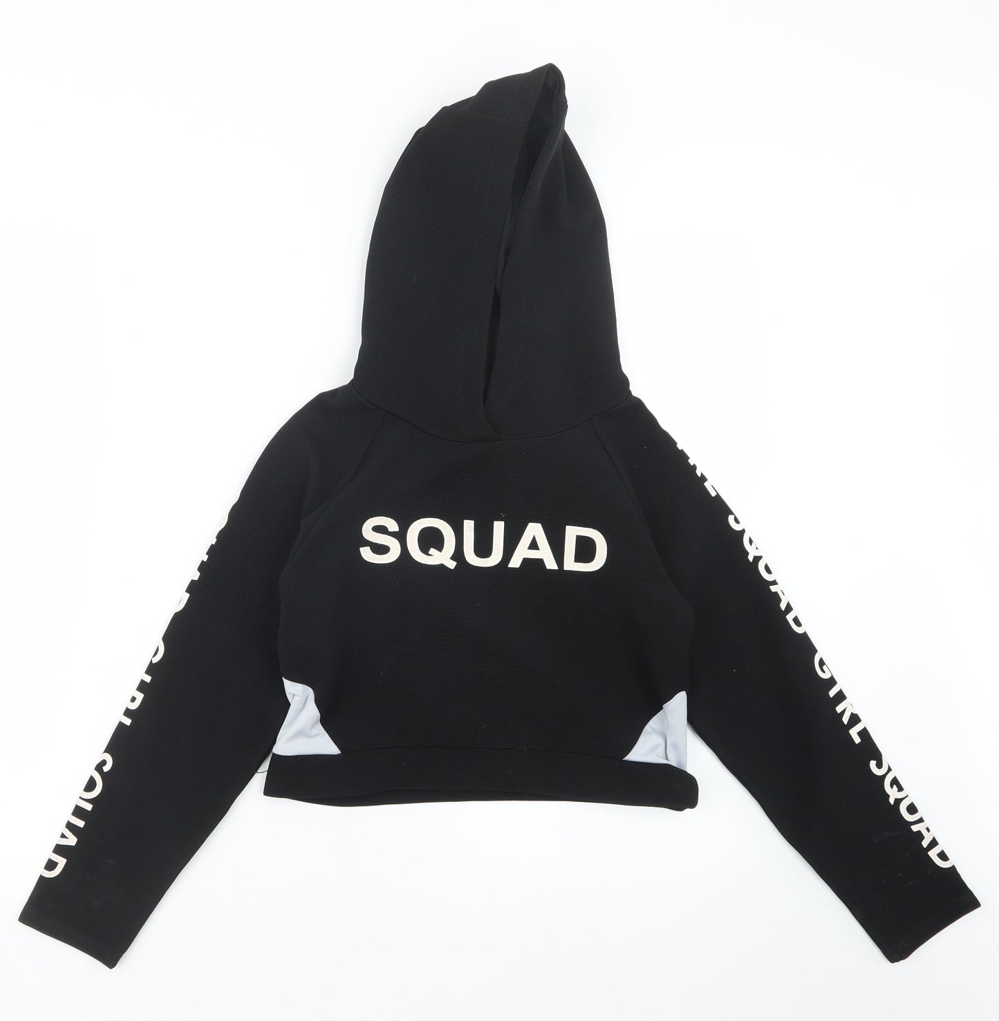 Young Dimension Girls Black   Pullover Hoodie Size 10-11 Years  - Cropped