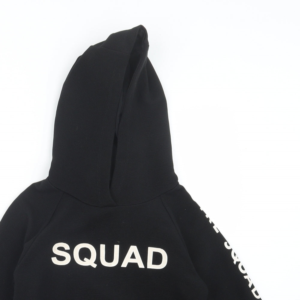Young Dimension Girls Black   Pullover Hoodie Size 10-11 Years  - Cropped