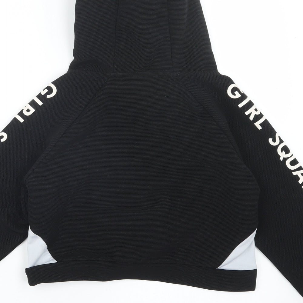 Young Dimension Girls Black   Pullover Hoodie Size 10-11 Years  - Cropped