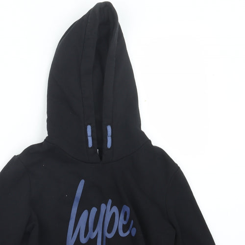 Hype Boys Black   Pullover Hoodie Size 7-8 Years