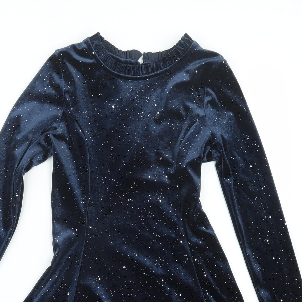 Marks and Spencer Girls Blue   A-Line  Size 7-8 Years