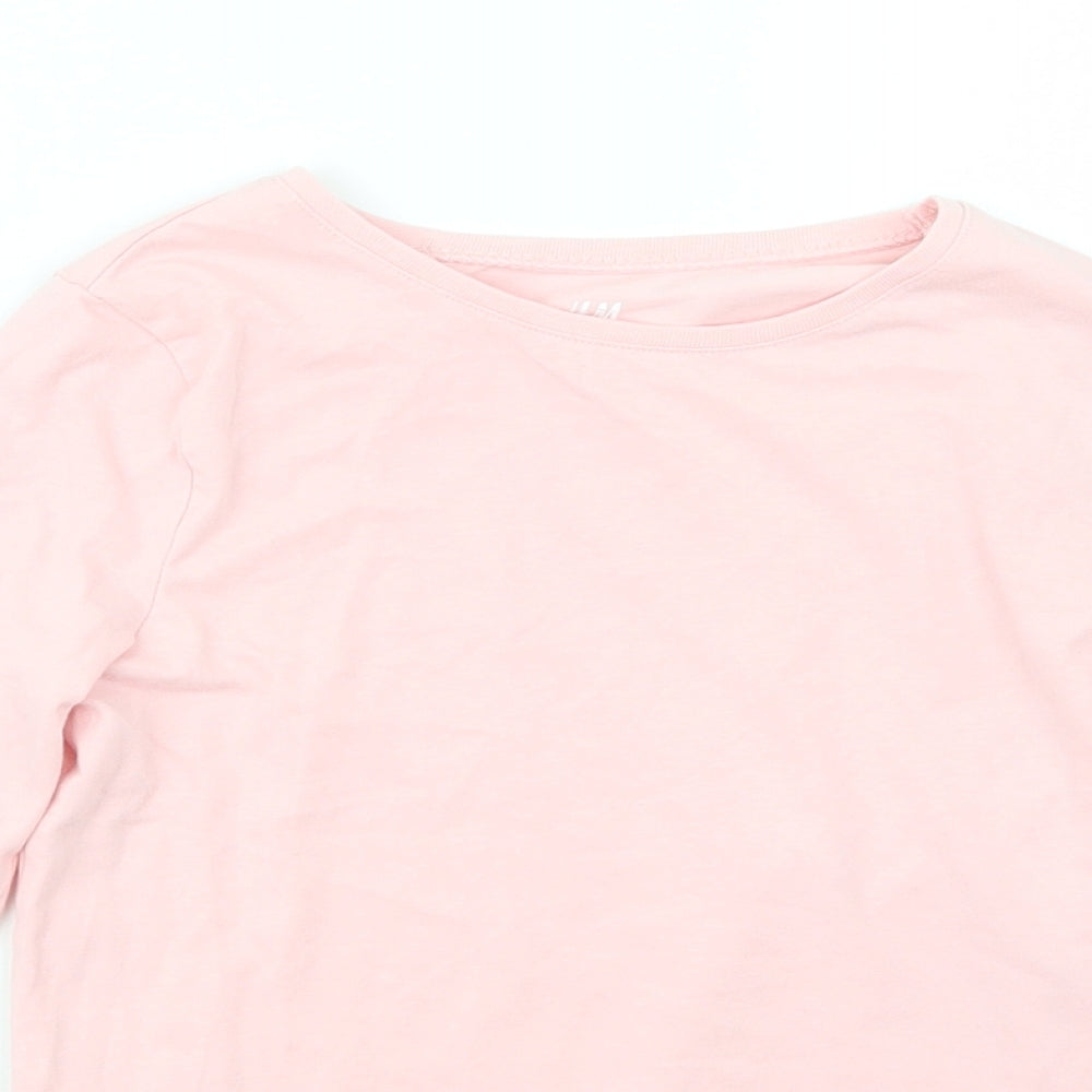 H&M Girls Pink   Basic T-Shirt Size 7-8 Years