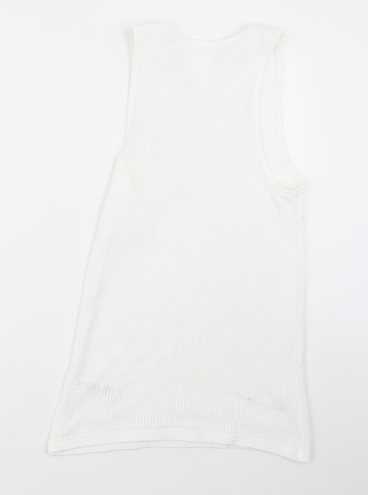 Marks and Spencer Womens White  Knit Basic T-Shirt Size S  - Long